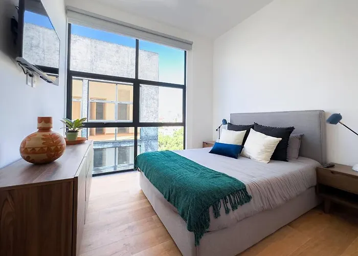 Apartment Depto Roma Nte, Rooftop Grill+gym, 2 Bed, Shops Mexico City